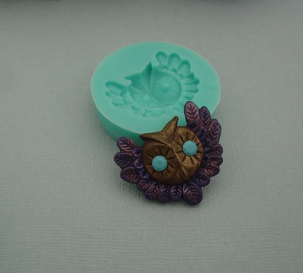 Silicone Mold Owl Head Flexible for Crafts, Jewelry, Resin, Scrapbooking, Polymer Clay.