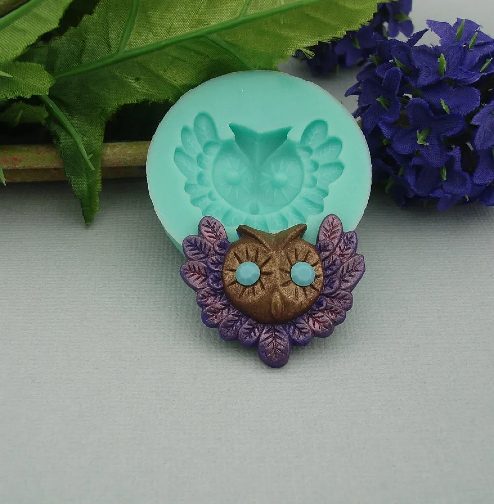 Silicone Mold Owl Head Flexible for Crafts, Jewelry, Resin, Scrapbooking, Polymer Clay.