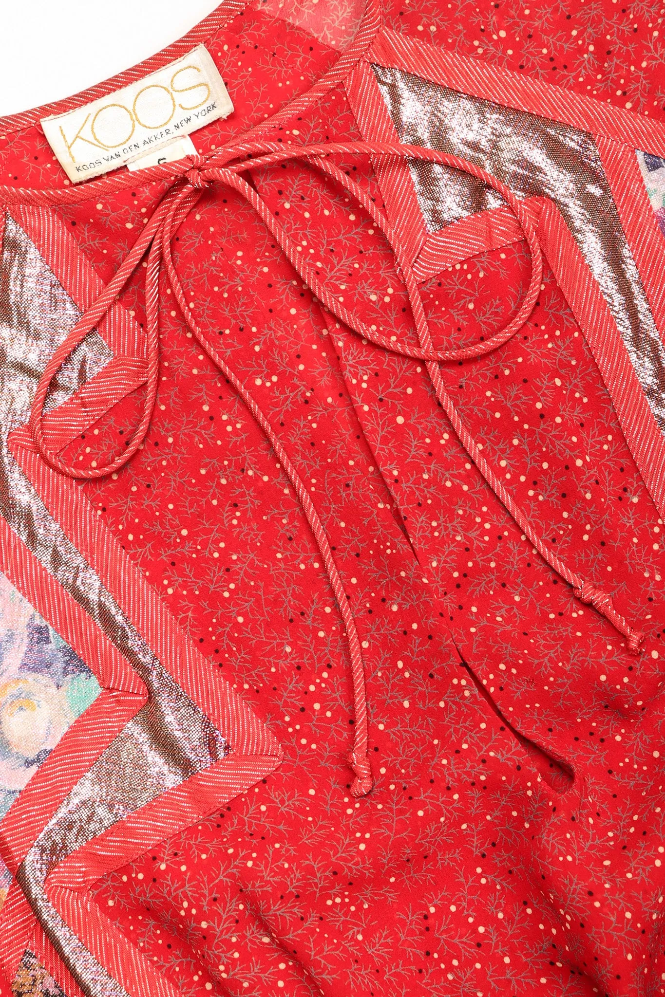 Silk Batwing Lamé Dress