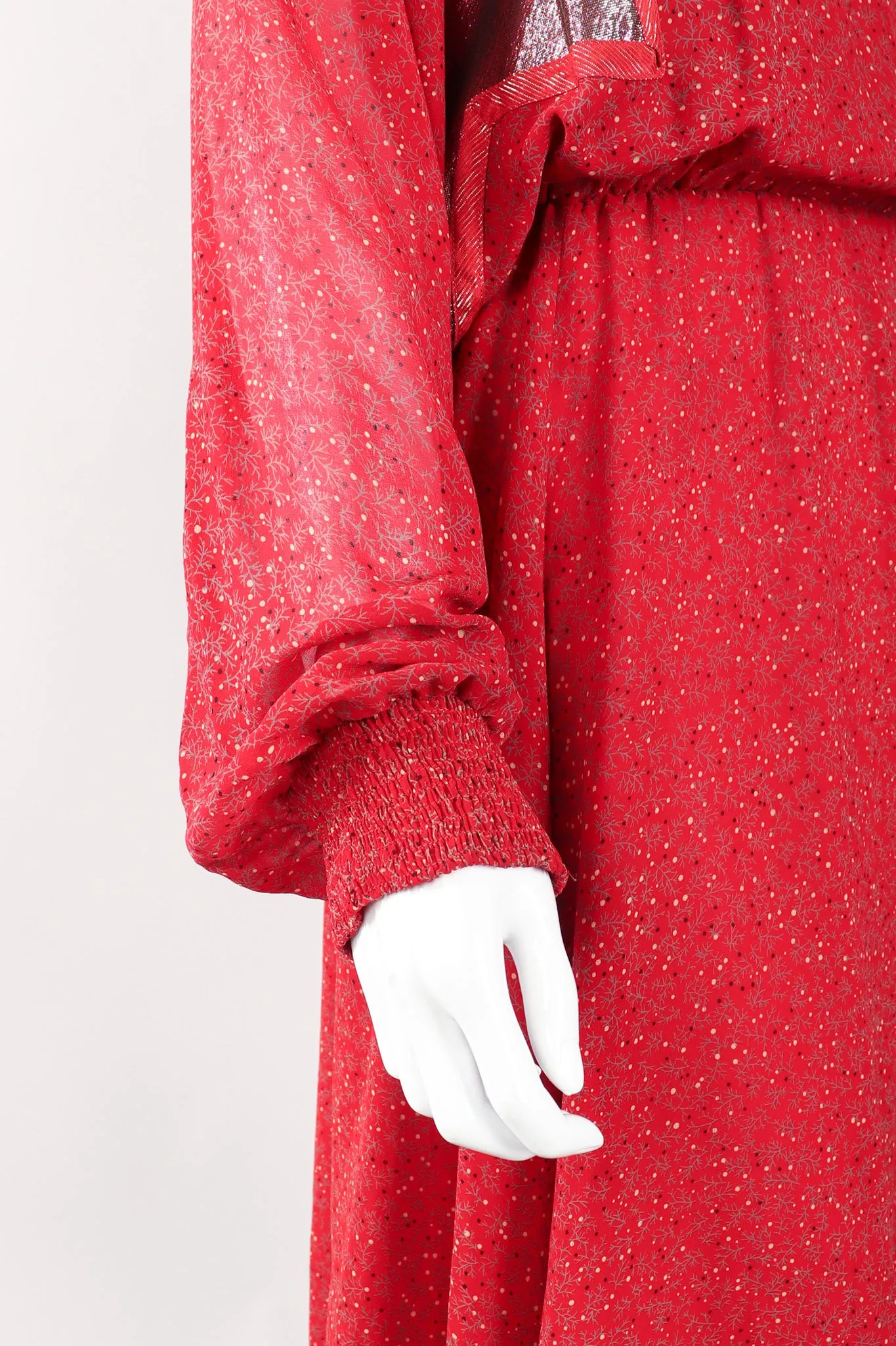 Silk Batwing Lamé Dress