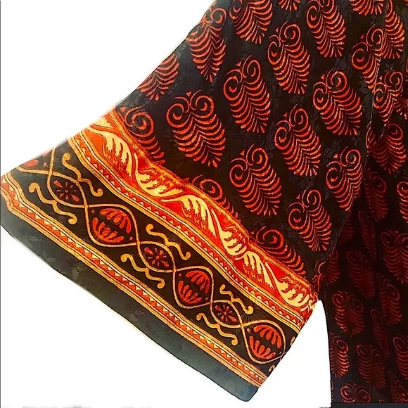 Silky Orange &amp; Black Robe