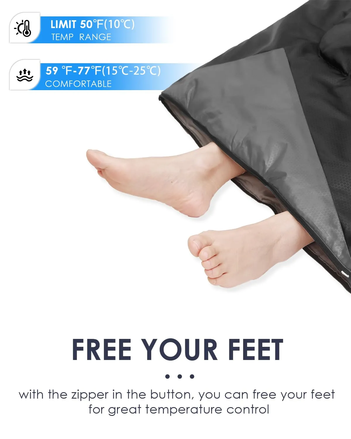 Sleeping Bags for Adults Backpacking Lightweight Waterproof- Cold Weather Sleeping Bag for Girls Boys Mens for Warm Camping Hiking Outdoor Travel Hunting with Compression Bags（Black）