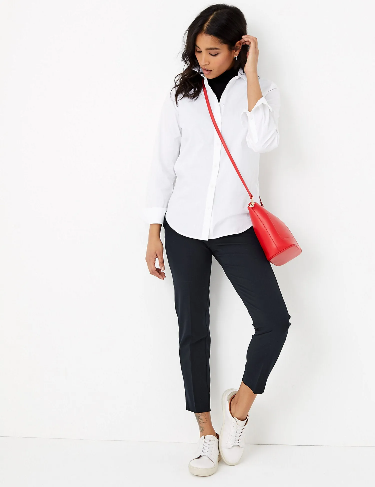 Slim Leg Ankle Grazer Trousers