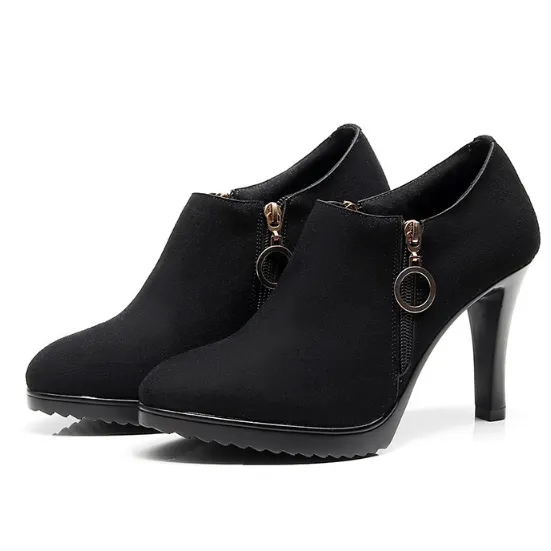 Small Feet Pointy Toe Heeled Booties DS158