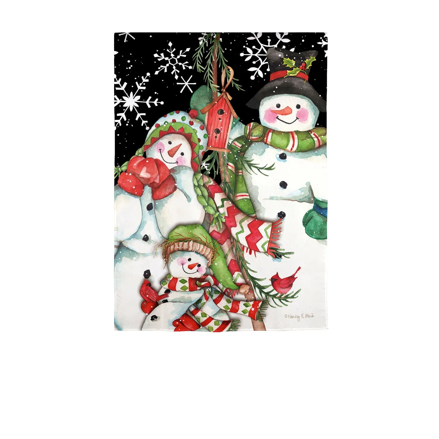 Snowman Holiday Garden Suede Flag,14s10052