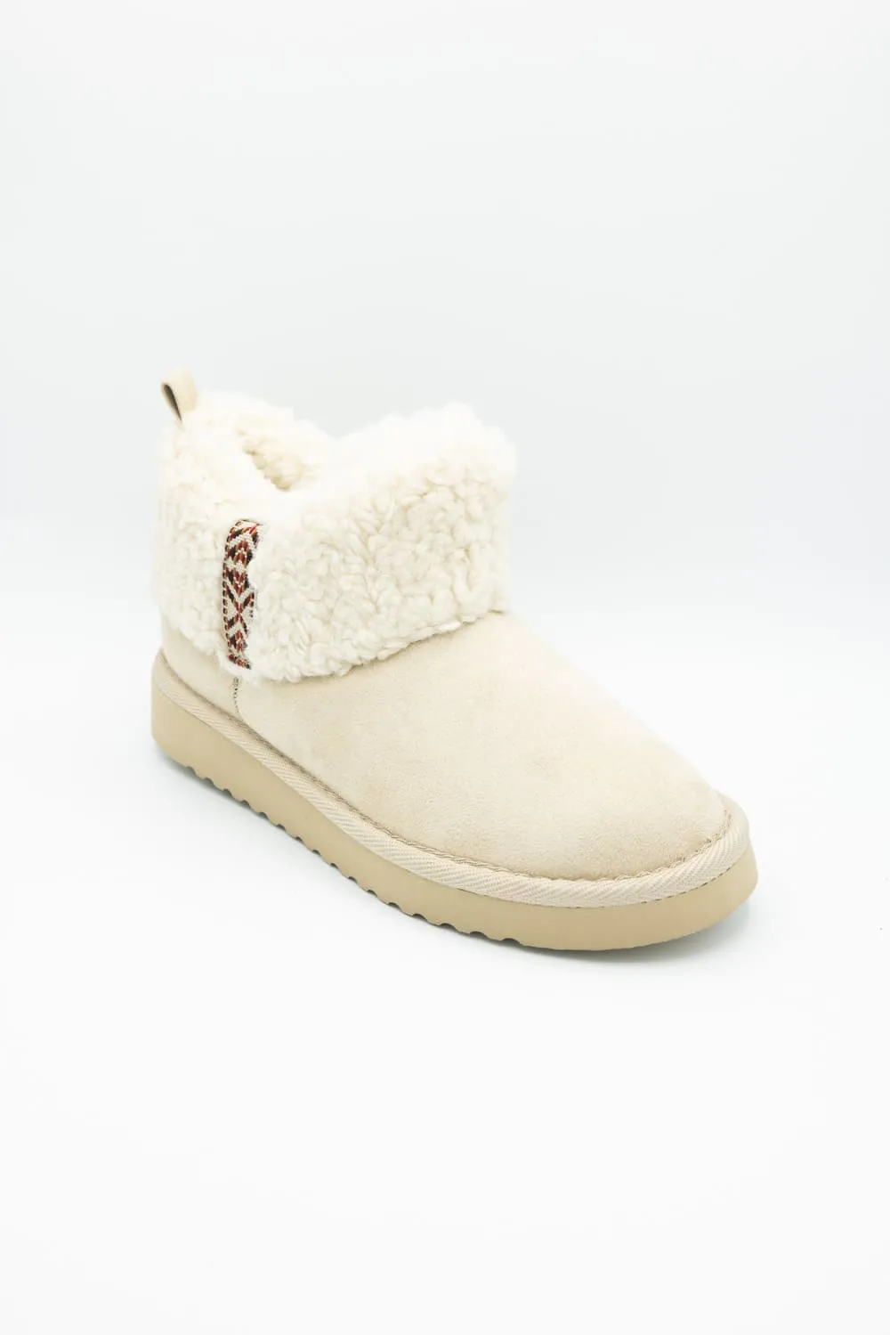 Soda Kolton Cozy Booties for Women in Nude | KOLTON-S NUDE