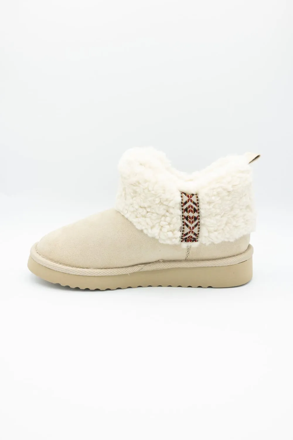 Soda Kolton Cozy Booties for Women in Nude | KOLTON-S NUDE