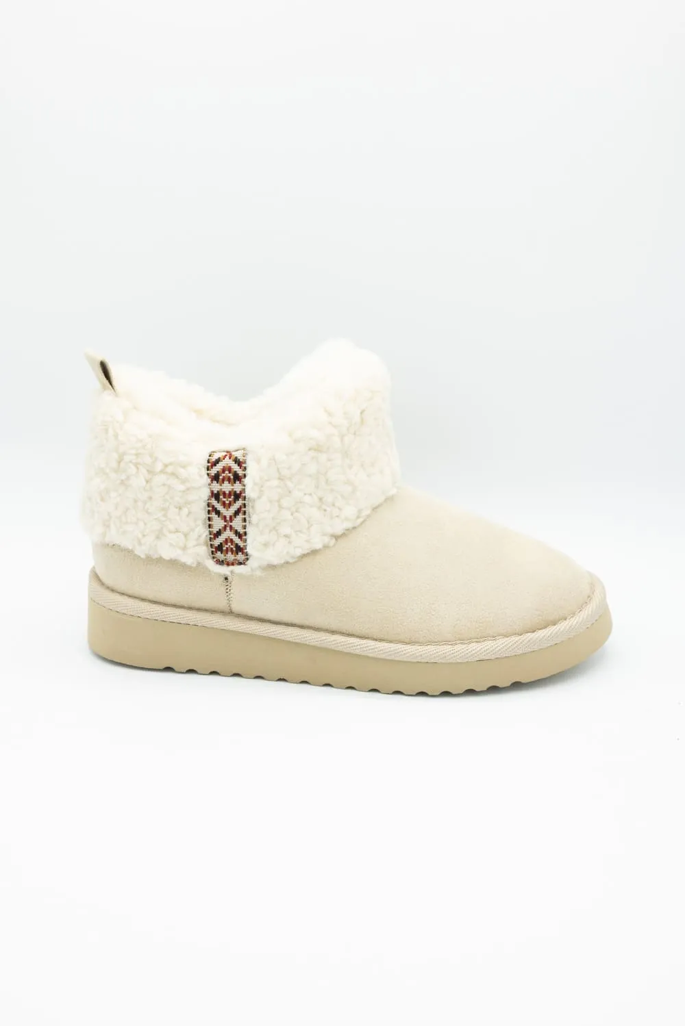 Soda Kolton Cozy Booties for Women in Nude | KOLTON-S NUDE