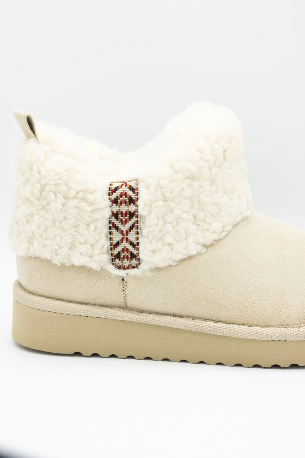 Soda Kolton Cozy Booties for Women in Nude | KOLTON-S NUDE