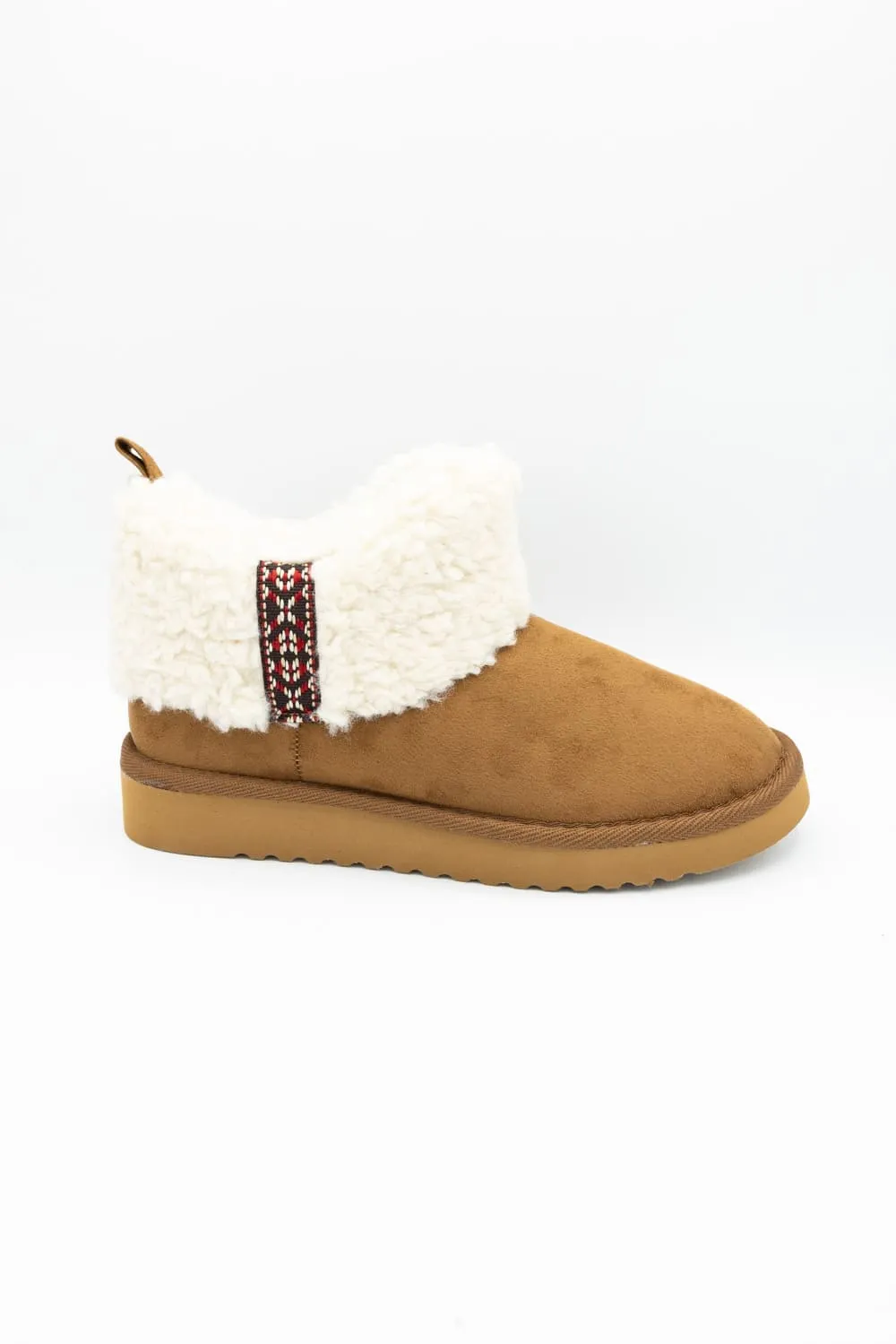 Soda Kolton Cozy Booties for Women in Tan | KOLTON-S TAN
