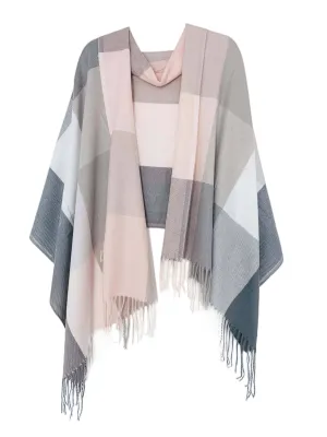 Softer Than Cashmere Color Block Blanket Wrap