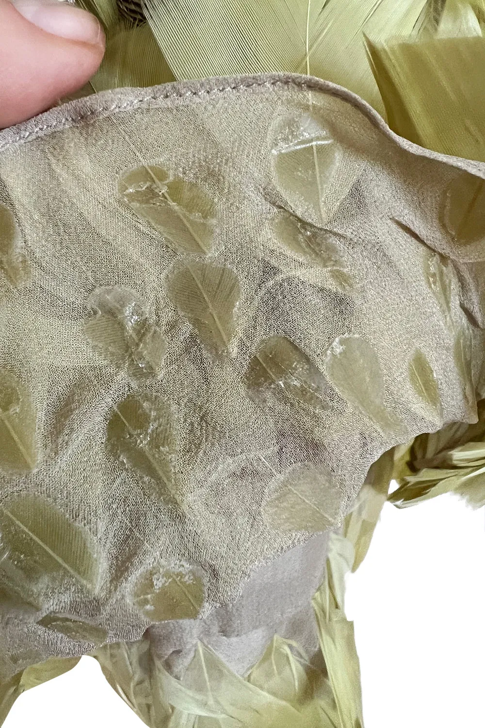 Spring 2003 Gucci by Tom Ford Rare Runway Look 27 Plunge Front Feather Mini Dress