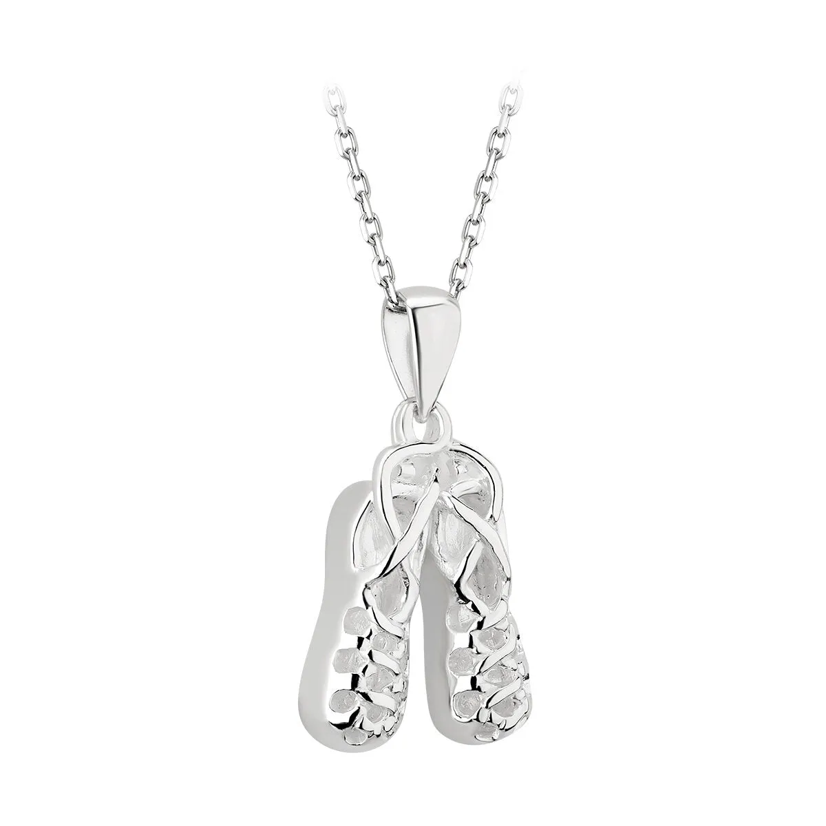 Sterling Silver Celtic Irish Dancing Pumps Pendant with Chain S4690