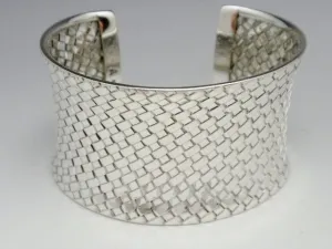Sterling Woven Artisan Cuff Bali