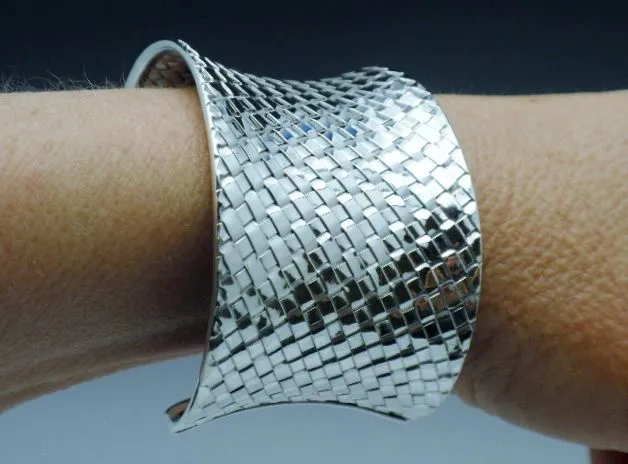 Sterling Woven Artisan Cuff Bali