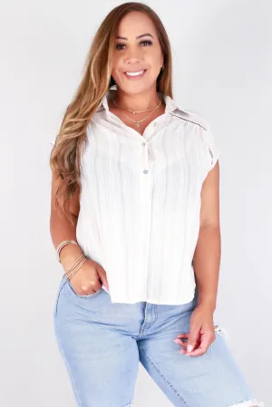 STRIPED BUTTON DOWN TOP