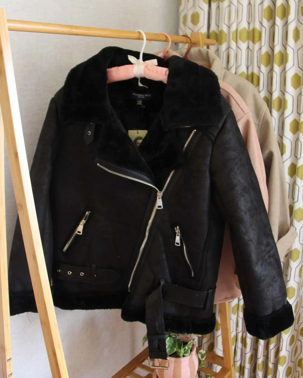 Suede Shearling Coat