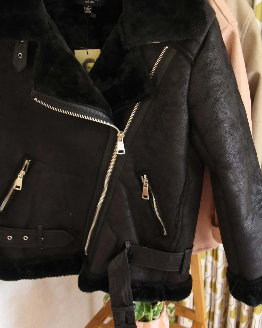 Suede Shearling Coat