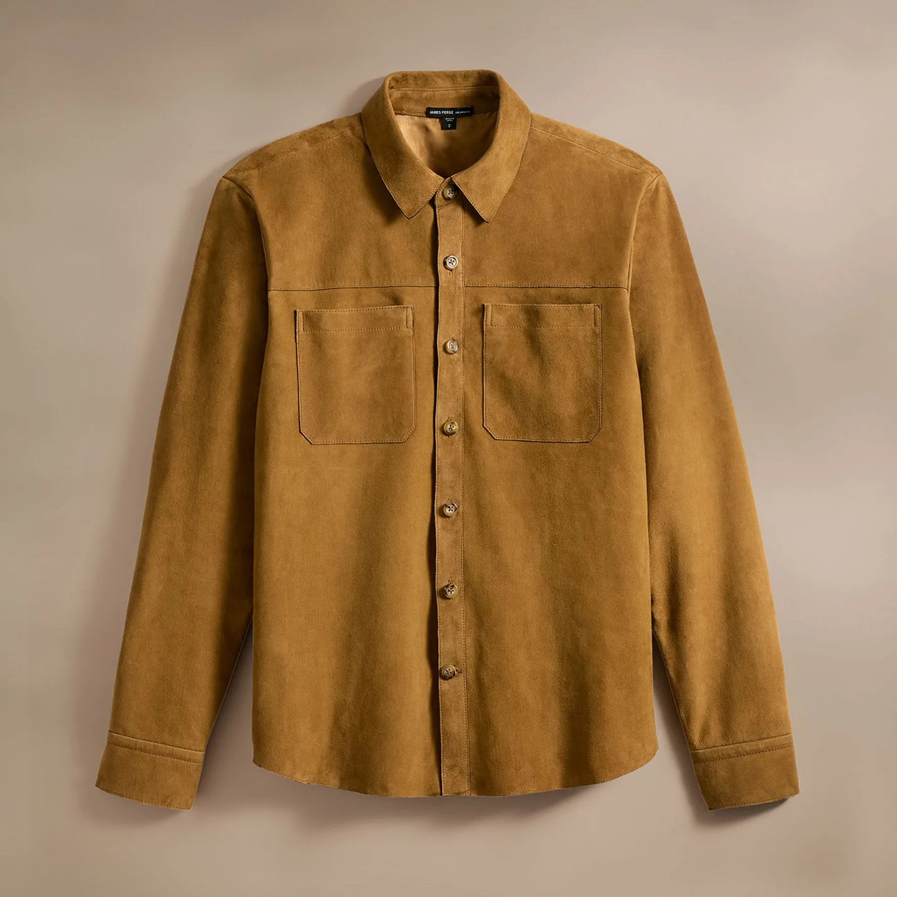 Suede Western Shirt - Tobacco