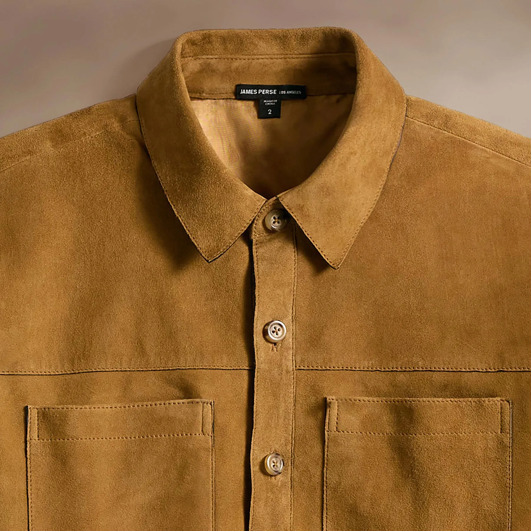 Suede Western Shirt - Tobacco