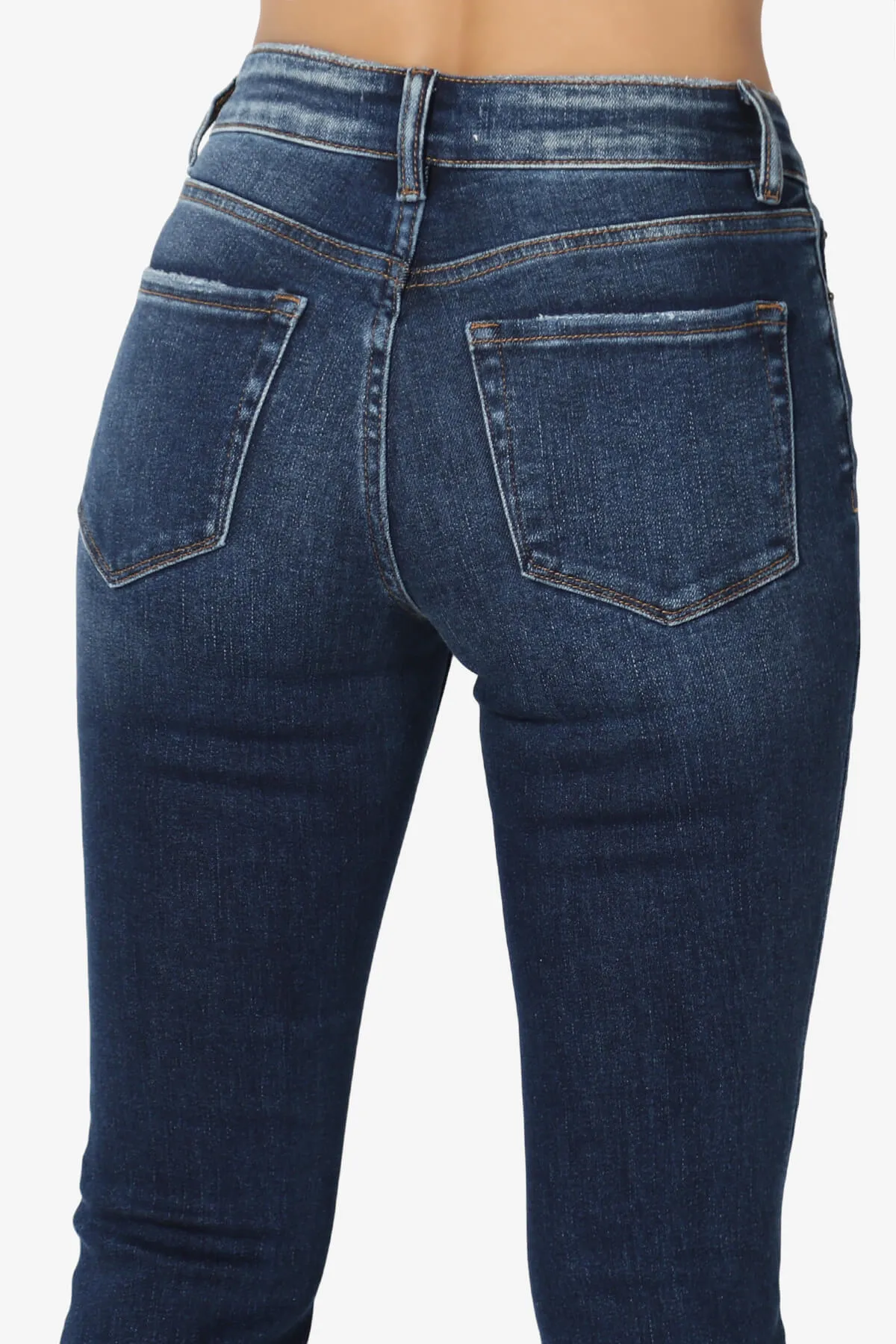 Swan Mid Rise Stretch Denim Bootcut Jeans