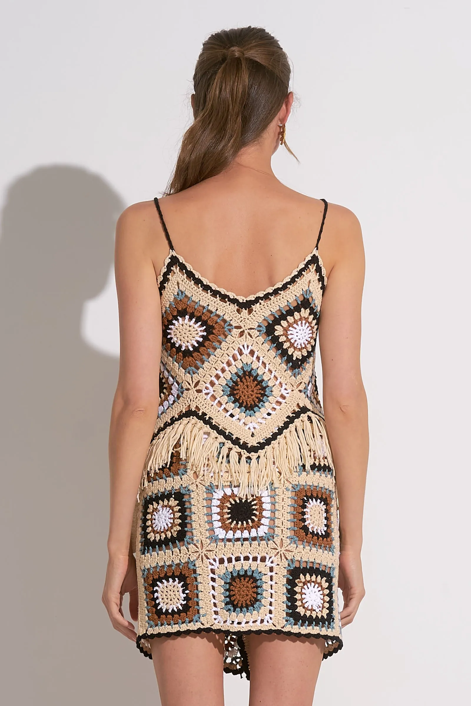 The Nadia Crochet Fringe Hem Tank