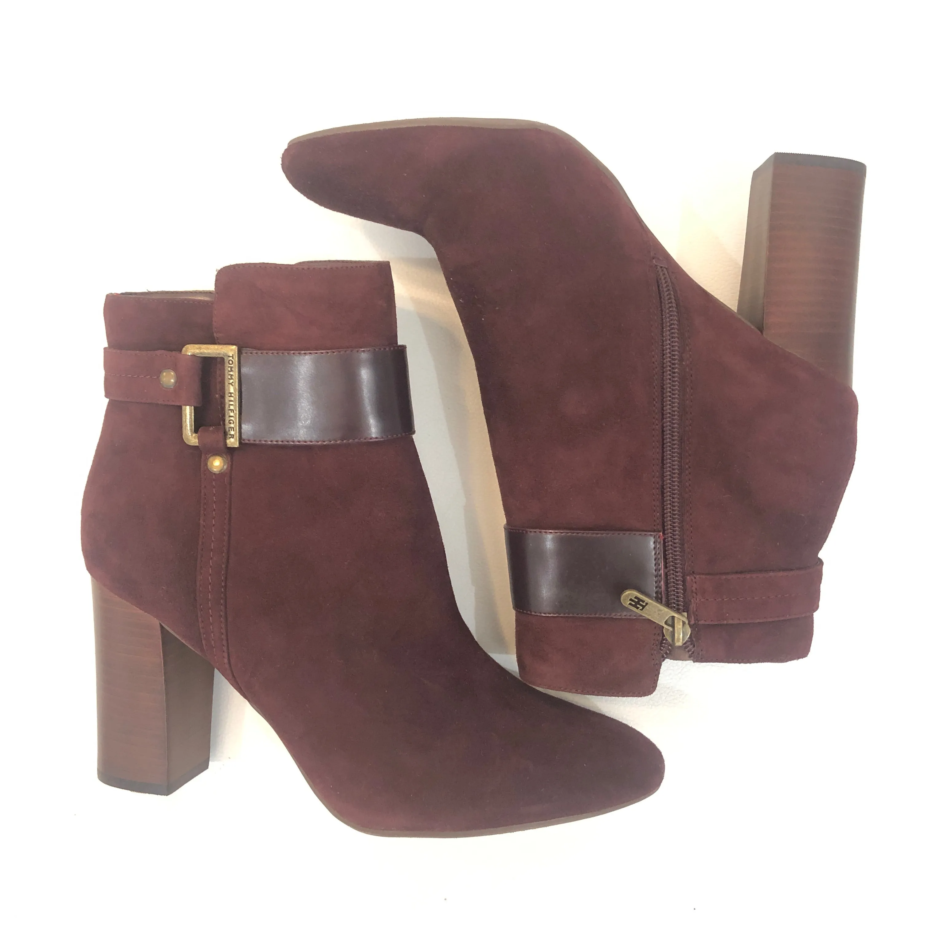 TOMMY HILFIGER Suede Durham Ankle Booties Size 9.5 NWOT