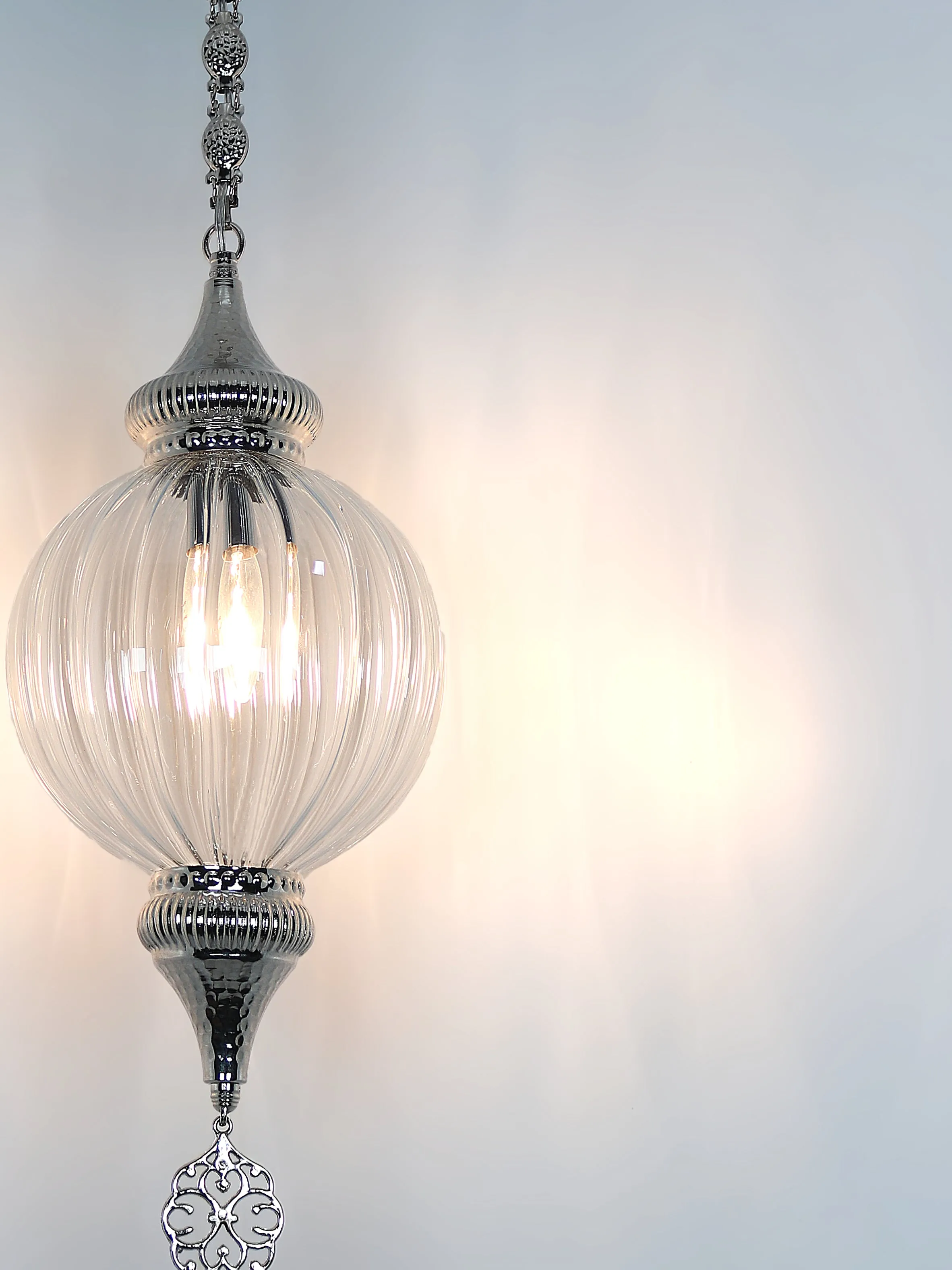 Trasparent Pyrex Glass Lantern Lamp