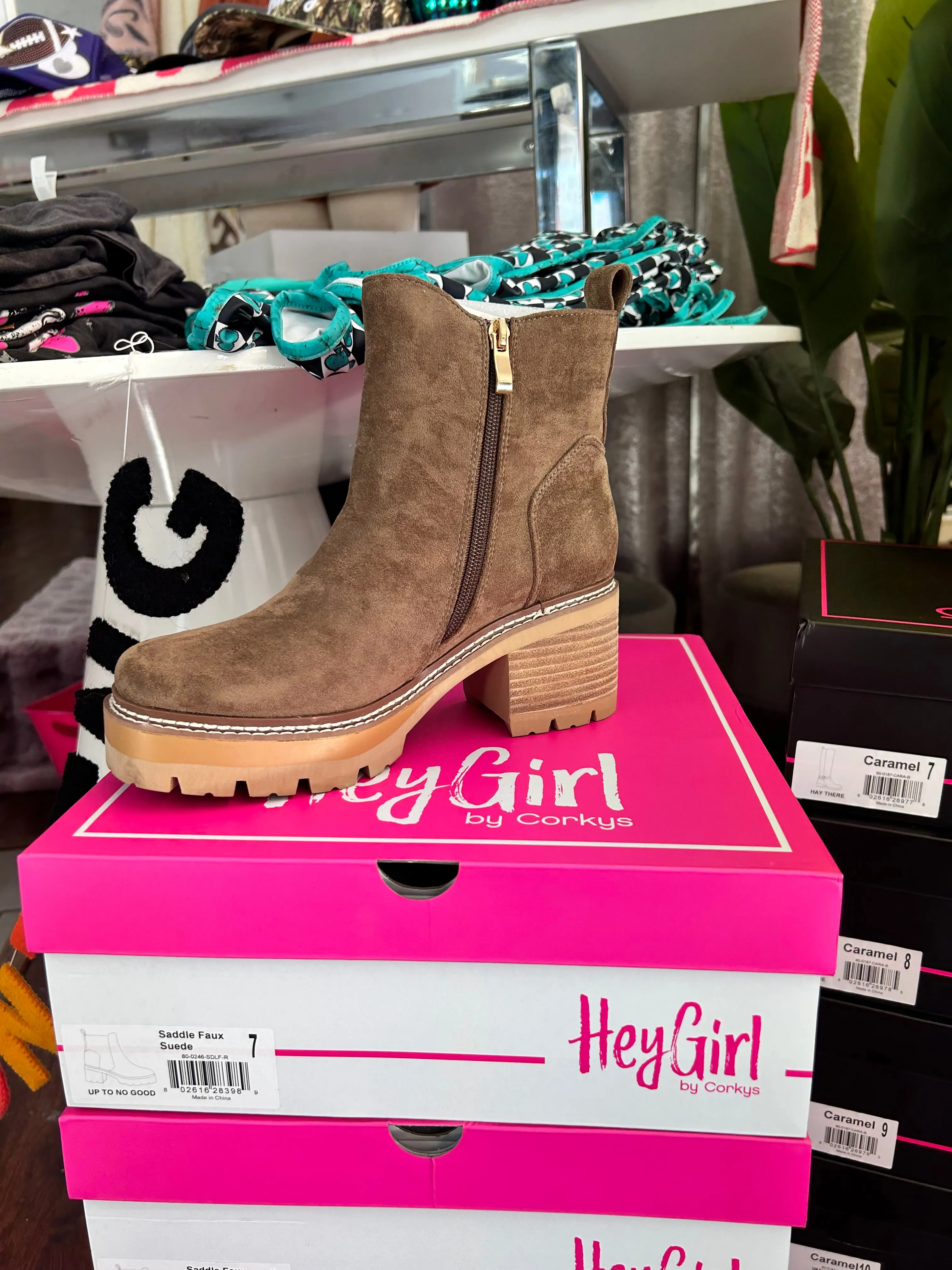 Up to No Good Boots: Saddle Brown