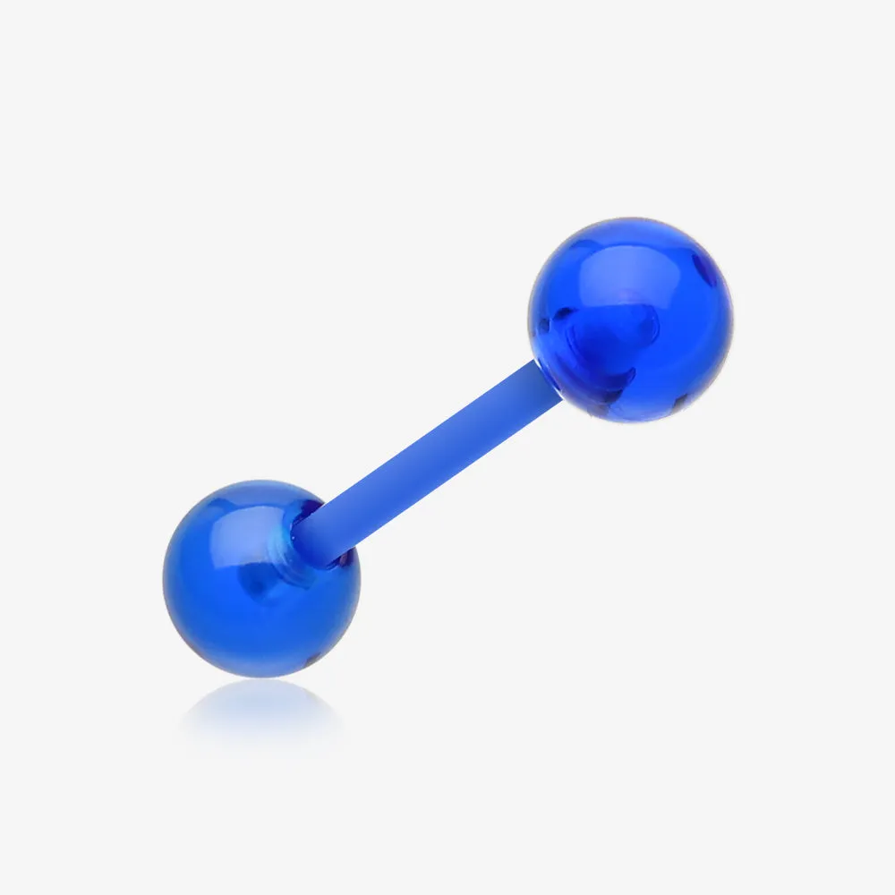 UV Acrylic Flexible Shaft Barbell Tongue Ring
