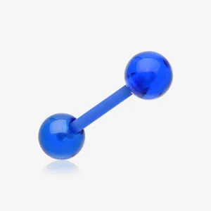 UV Acrylic Flexible Shaft Barbell Tongue Ring