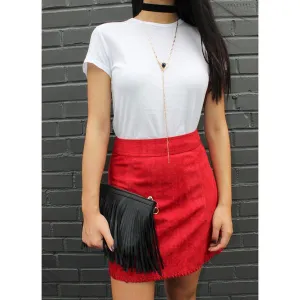 Veronica Faux Suede Mini Skirt