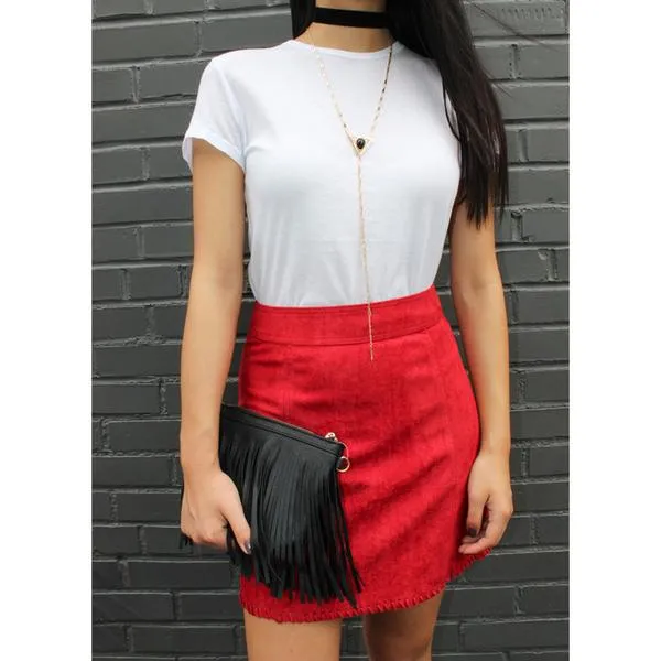 Veronica Faux Suede Mini Skirt