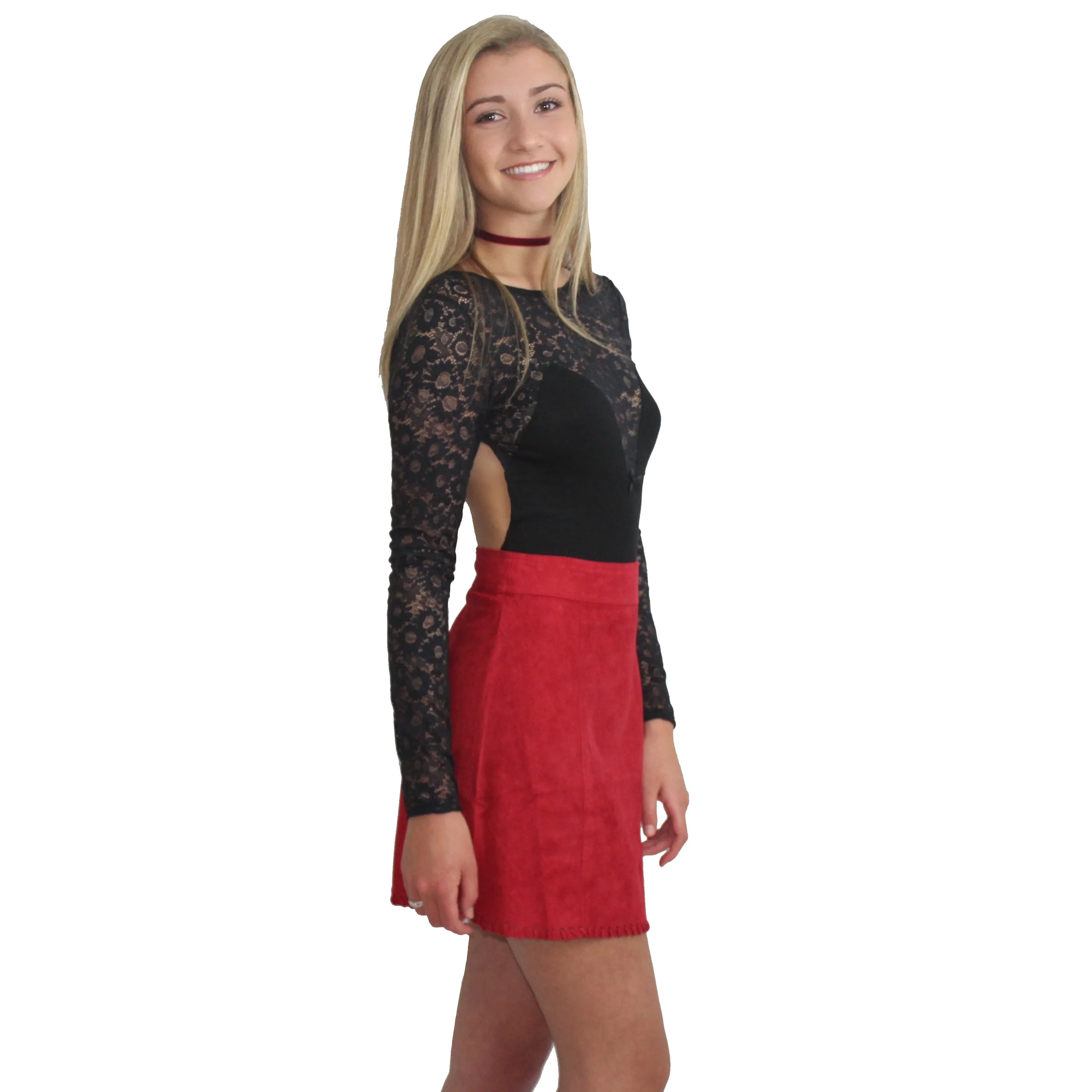 Veronica Faux Suede Mini Skirt