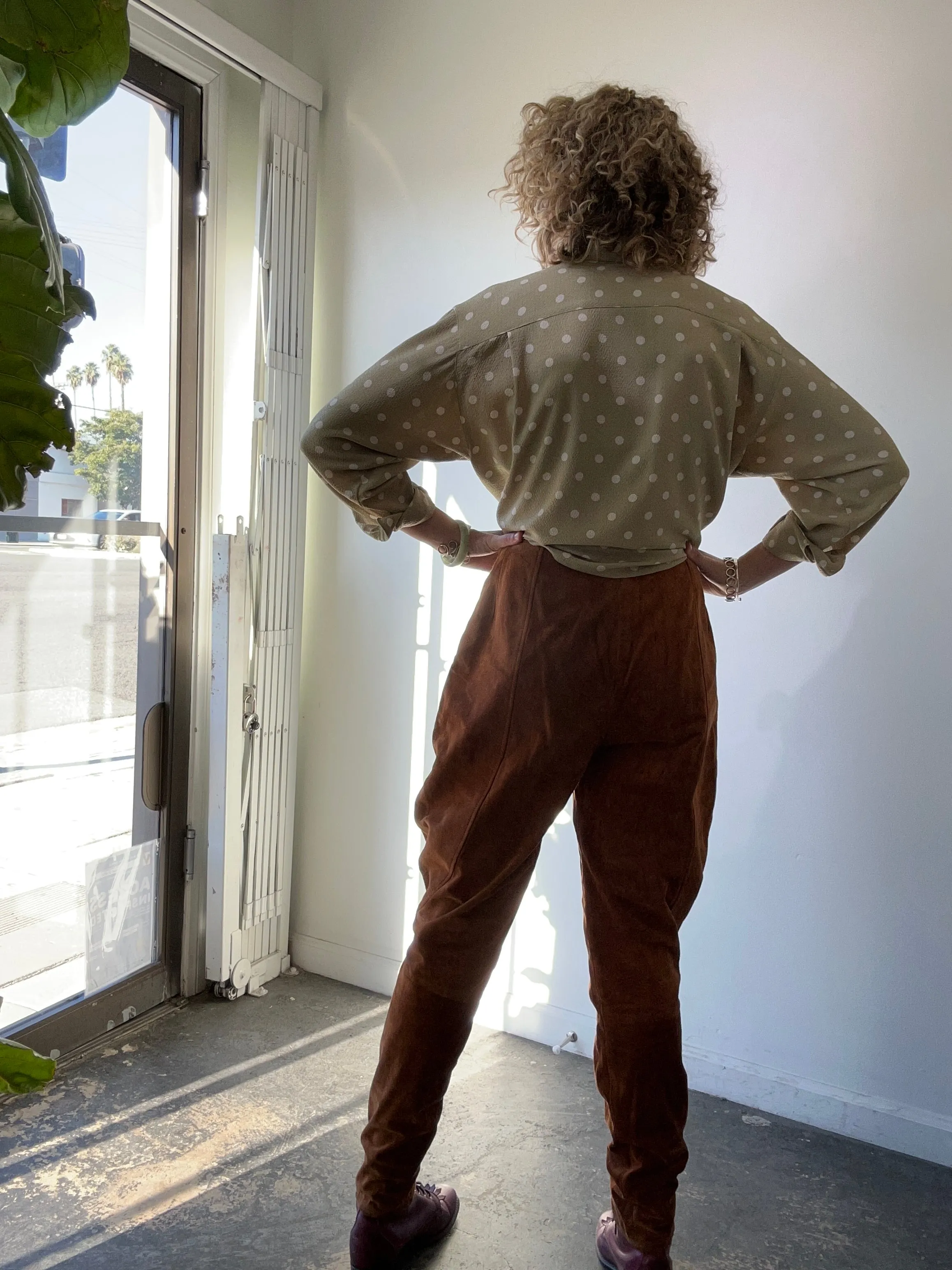Vintage Anne Klein Cognac Suede Jodhpurs