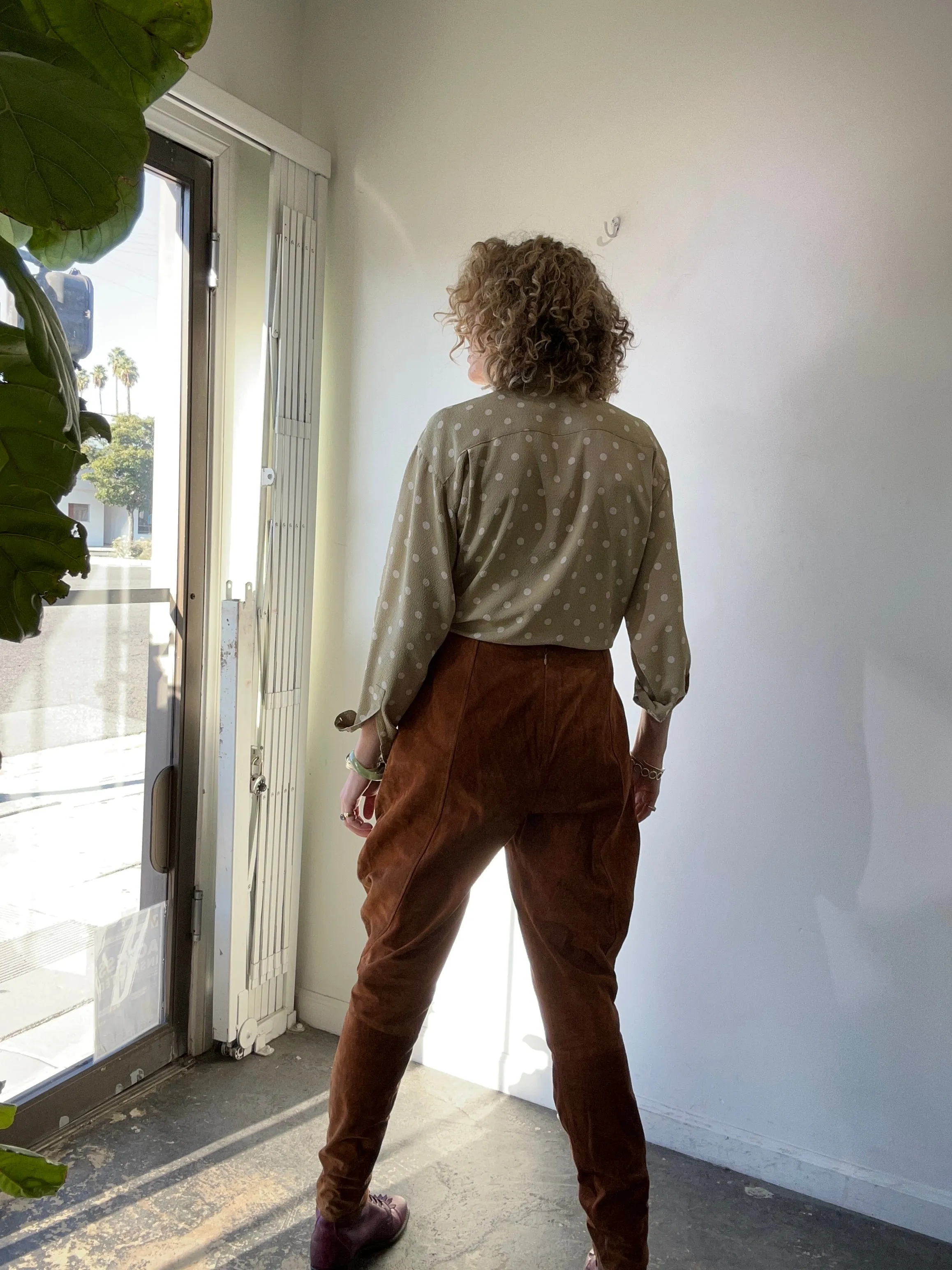 Vintage Anne Klein Cognac Suede Jodhpurs