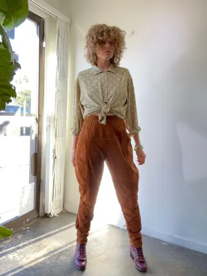 Vintage Anne Klein Cognac Suede Jodhpurs
