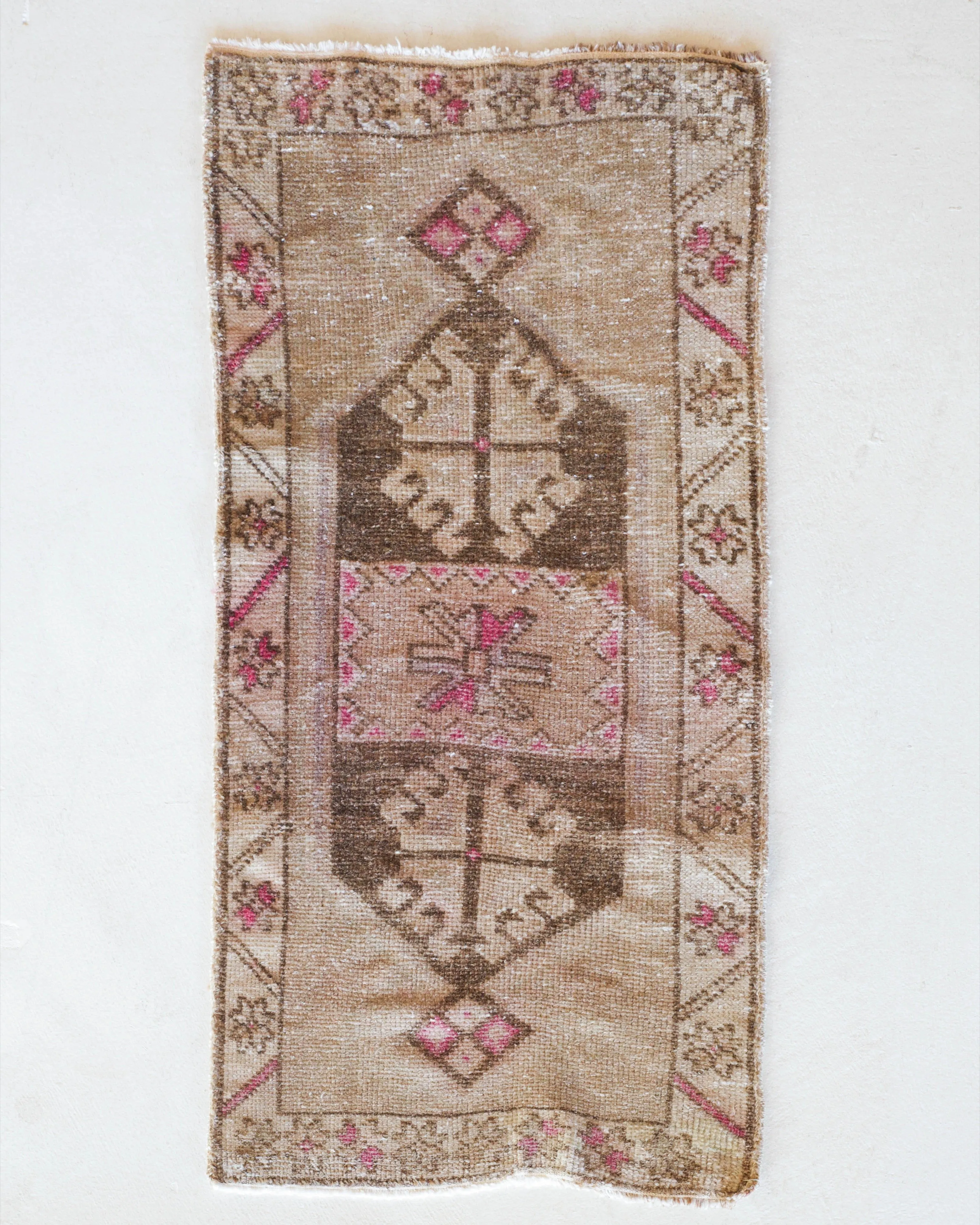 Vintage Mini Turkish Rug 20"x39"