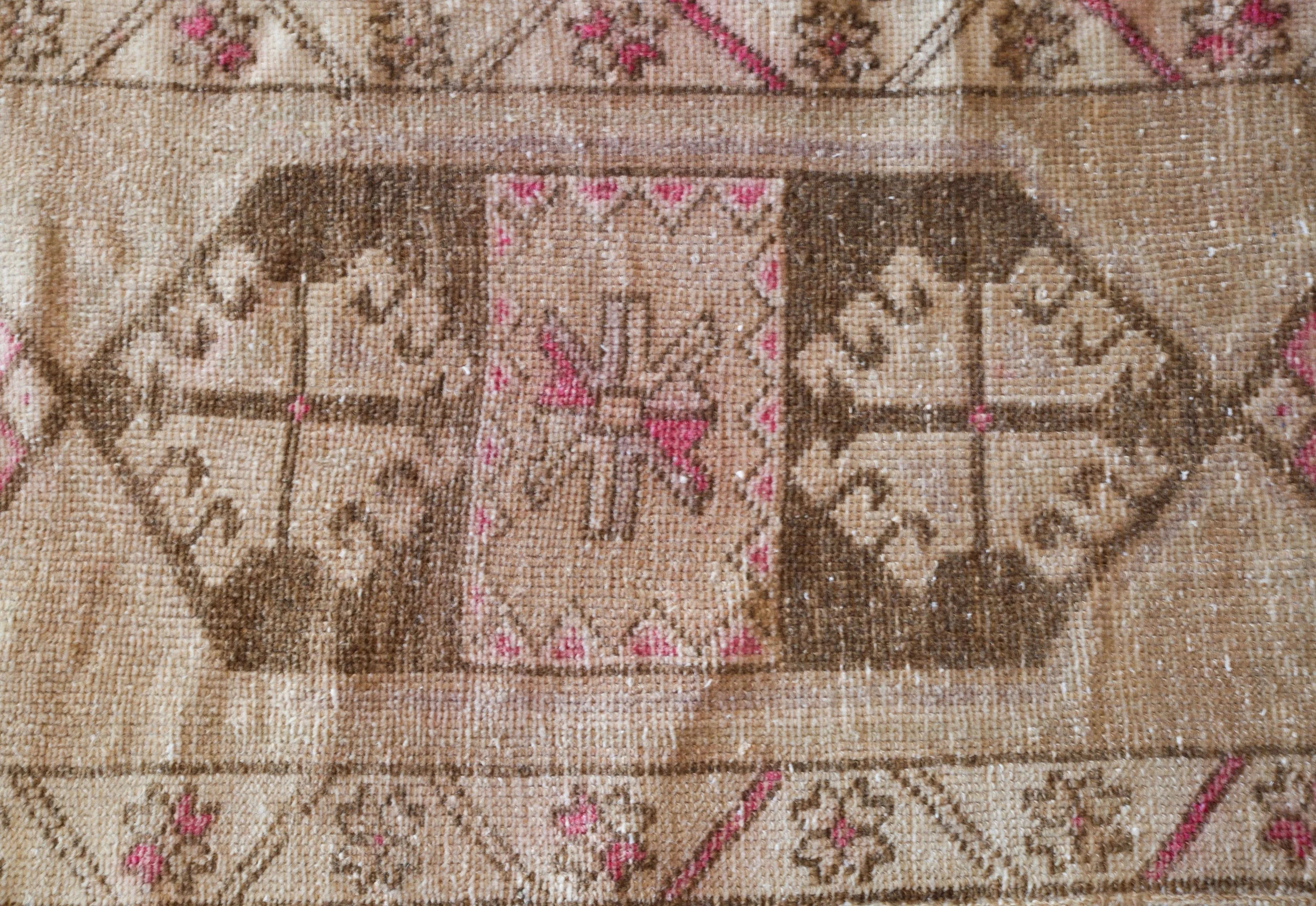Vintage Mini Turkish Rug 20"x39"