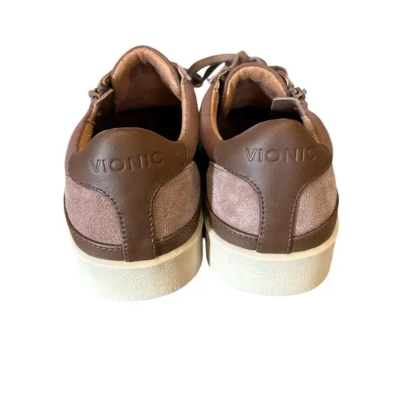 Vionic Women’s Size 8 Mayra Essence Suede Fashion Zipper Sneakers‎ EUC