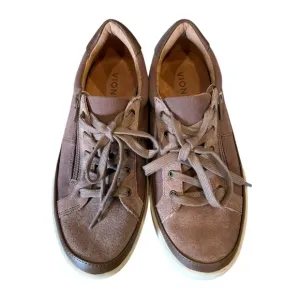 Vionic Women’s Size 8 Mayra Essence Suede Fashion Zipper Sneakers‎ EUC
