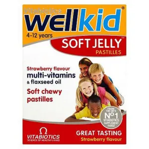 Vitabiotics WellKid Soft Jelly Strawberry Flavour - 30 Pastilles
