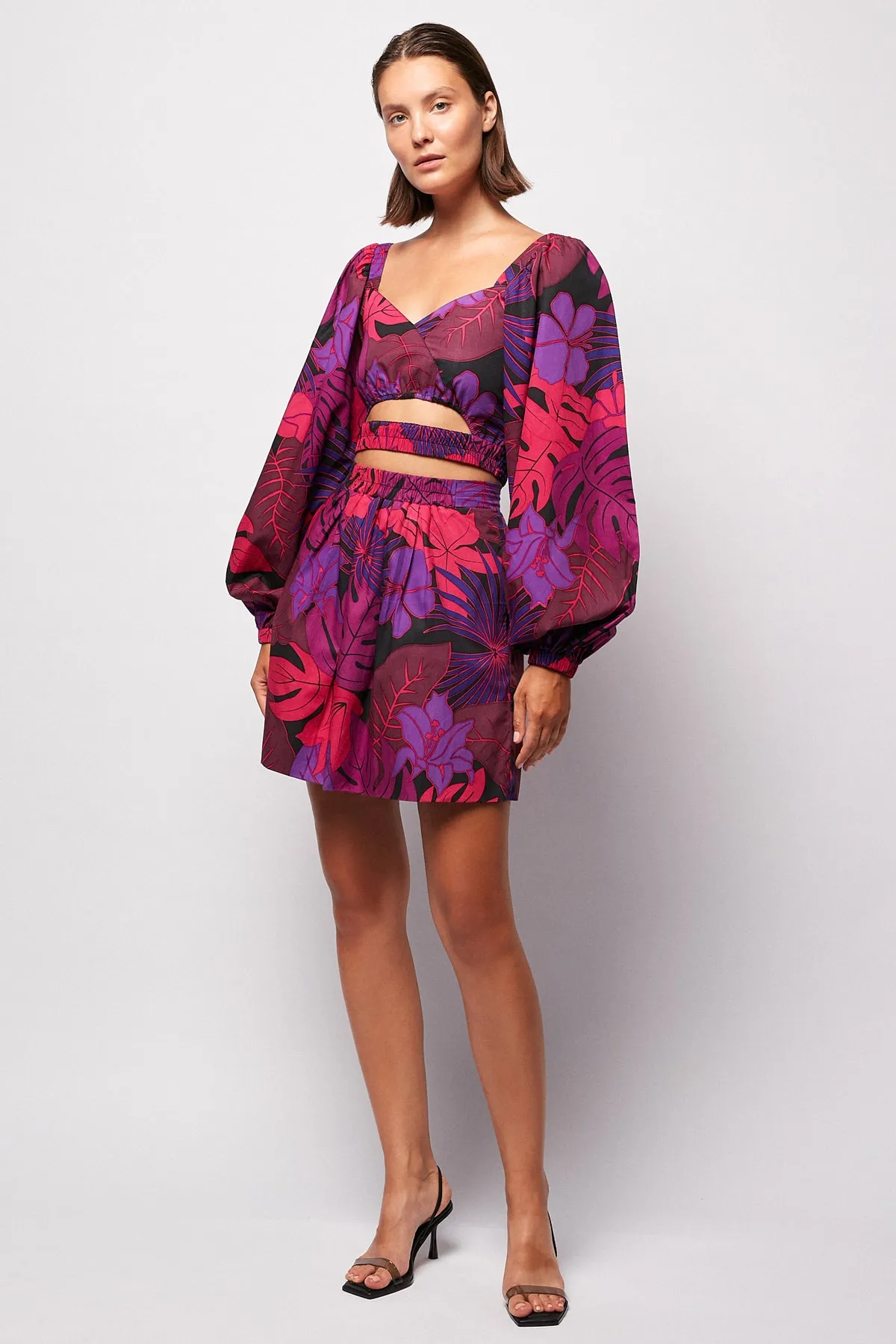Waist Band Crop | Elasticised Mini Skirt