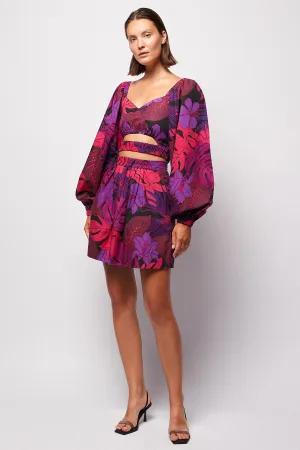 Waist Band Crop | Elasticised Mini Skirt