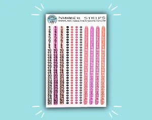 Warm Tone Number Strips