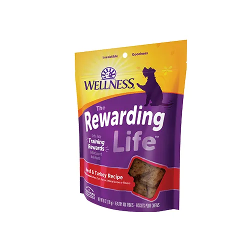 Wellness The Rewarding Life Soft Bites - Beef & Turkey Dog Treats (6oz/170g)