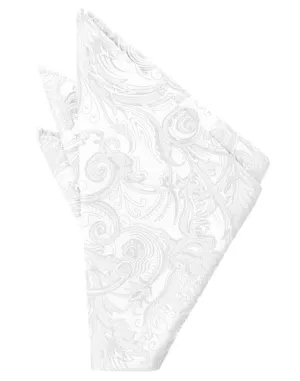White Tapestry Pocket Square