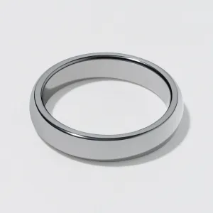White Tungsten Classic Wedding Band - Polished 4mm