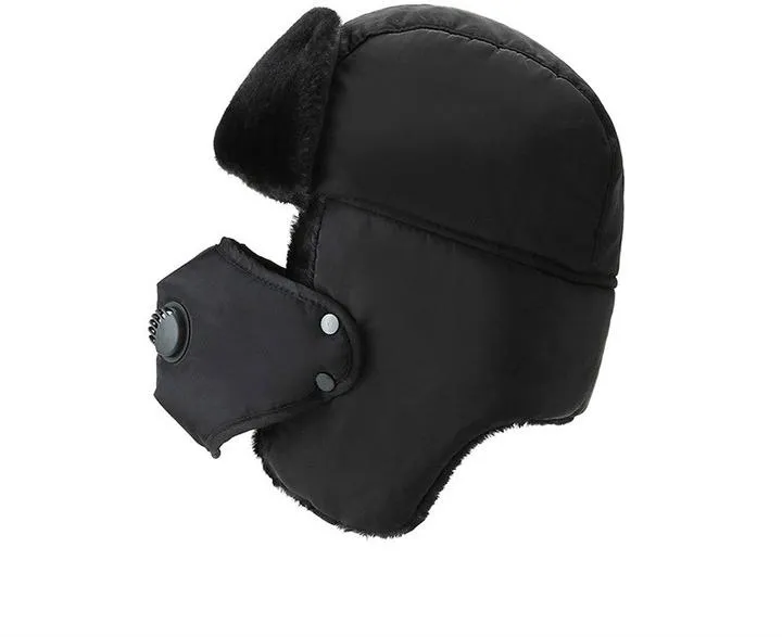 Winter Warm Full Face Hats Caps with Face Covering and Filter