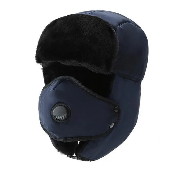 Winter Warm Full Face Hats Caps with Face Covering and Filter